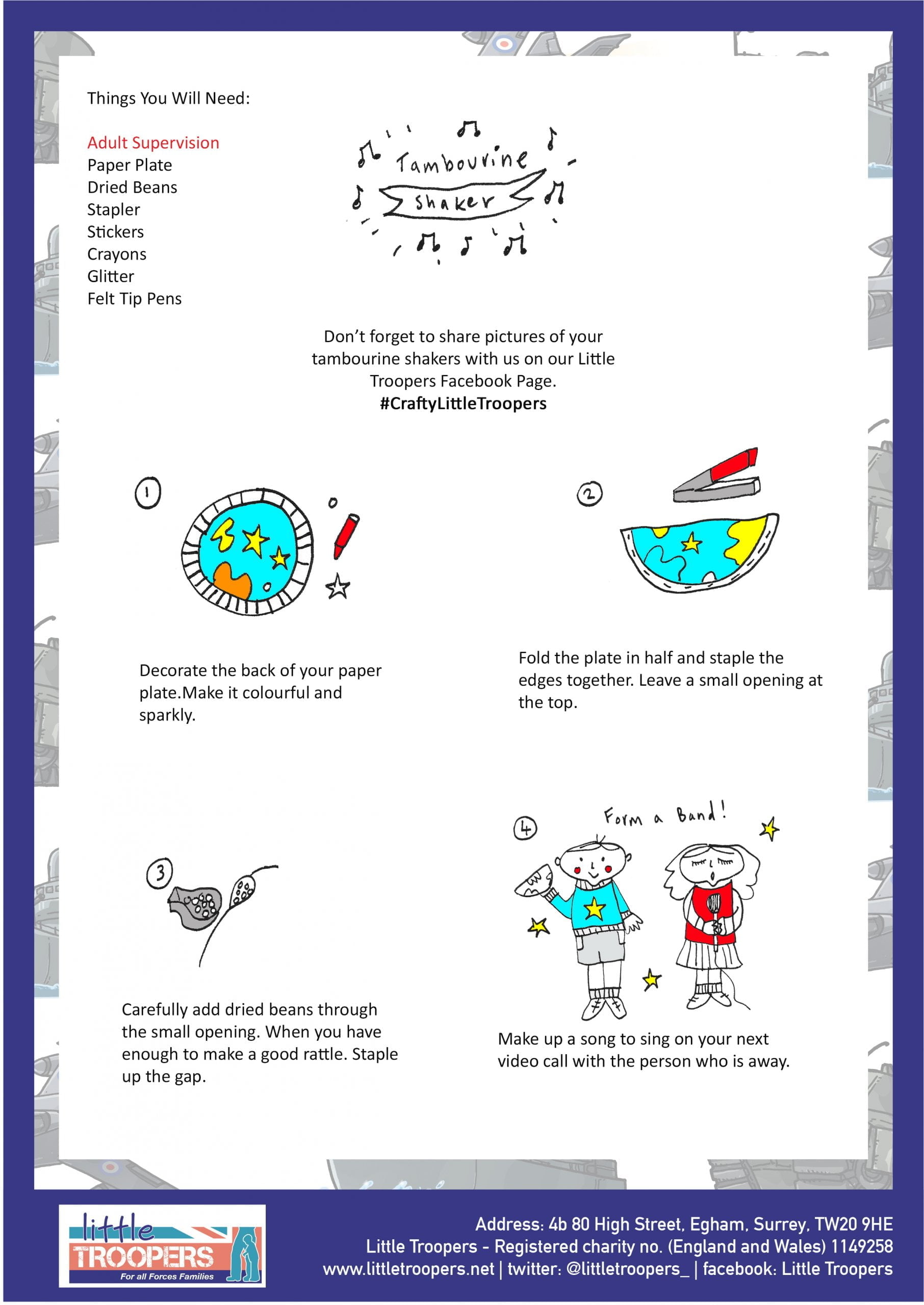 Make a Tambourine Little Troopers