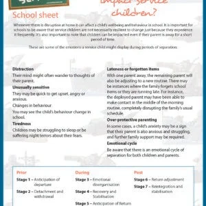 School Info Sheet - Separation impact