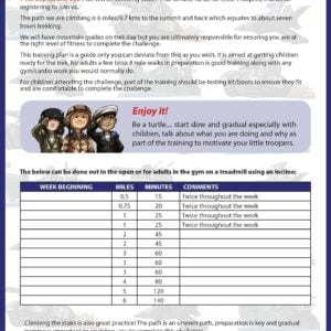 Mountain Climb training plan
