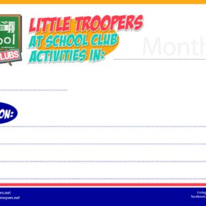 Little Troopers Club - Month Sign