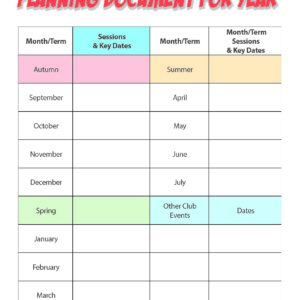 Little Troopers Clubs - Term Plan Template