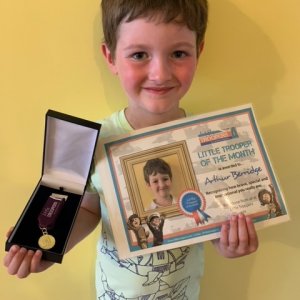 Arthur with medal