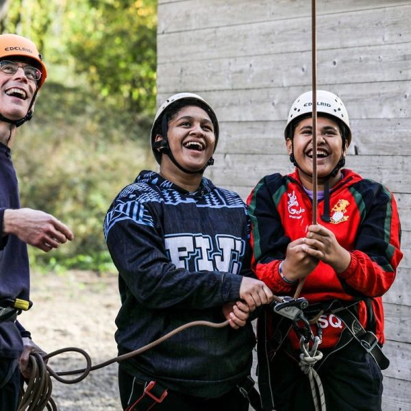 Little Troopers activity break at Marrick Priory Outdoor Education Centre near Richmond, North Yorkshire. Photograph: Stuart Boulton