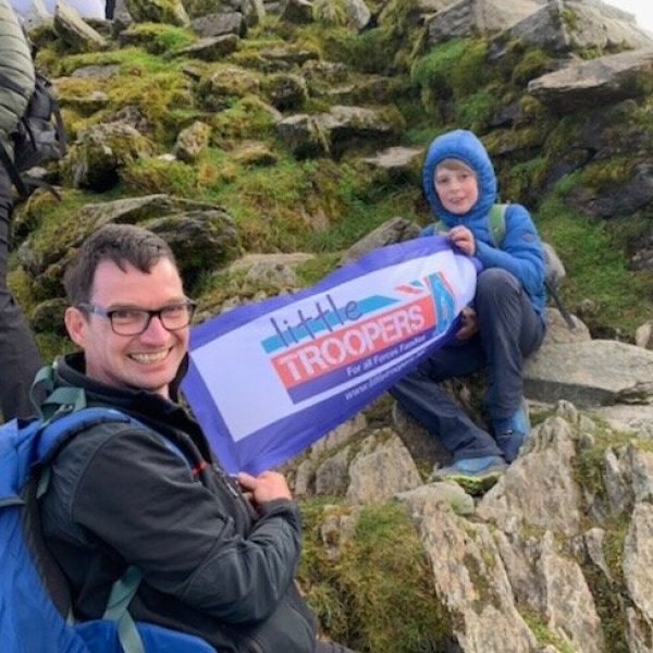 Jude climbs Snowdon for Little Troopers